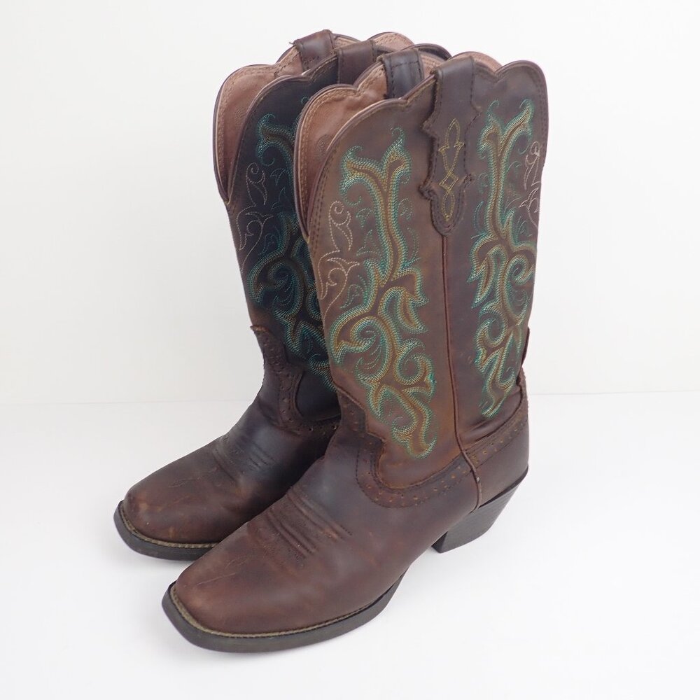 Justin Womens 6.5 B Stampede Cowboy Boots L2552